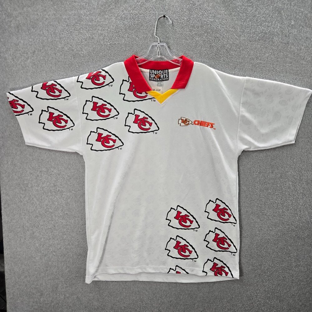 VINTAGE Kansas City Chiefs Men Polo Shirt Large Unique Sports‎ Generation 90s